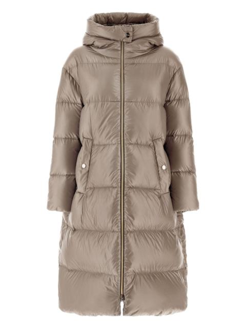 hooded quilted coat