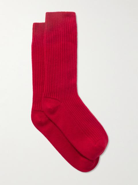 Zera Ribbed Cashmere Socks