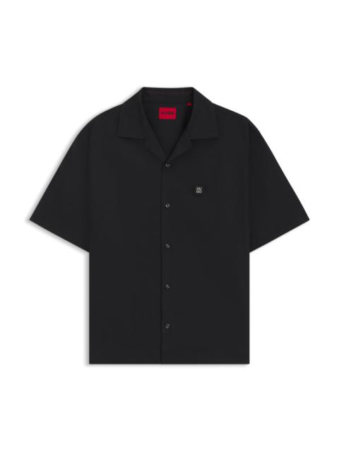 OVERSIZE-FIT SHIRT IN PAPER-TOUCH COTTON