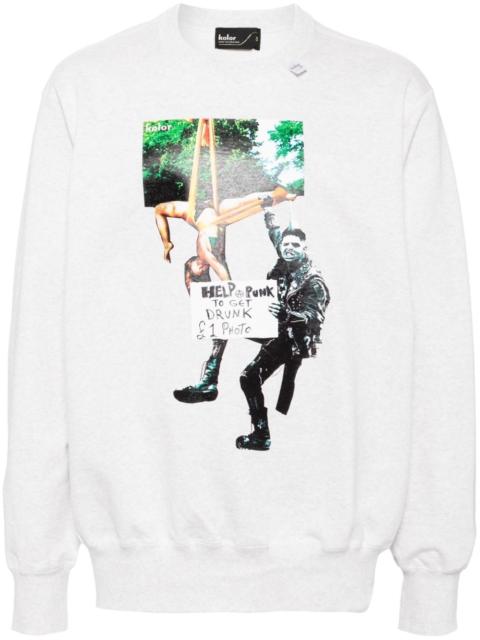 logo print cotton sweatshirt