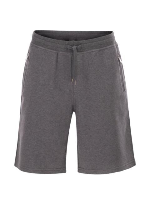 elasticated-drawstring shorts