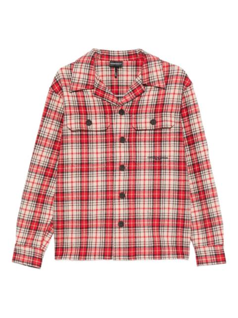 checked wool shirt
