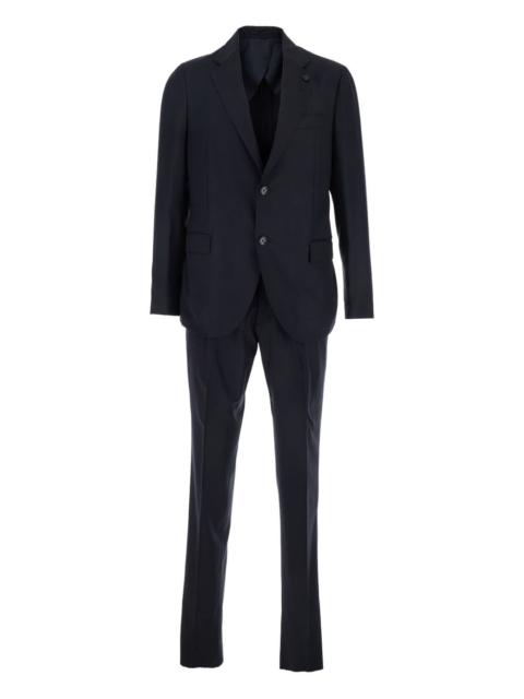 wool-silk blend single-breasted suit