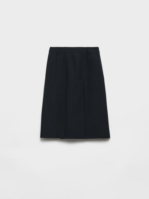 Wool hopsack skirt