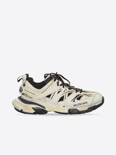 Women's Track Sneaker Worn Out in White/black