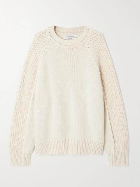 Oversized Ribbed Recycled Cashmere And Wool-blend Sweater