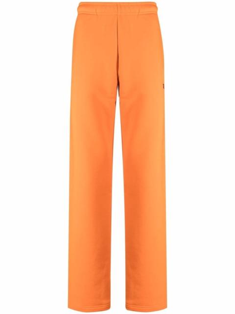 embroidered-logo straight-leg joggers