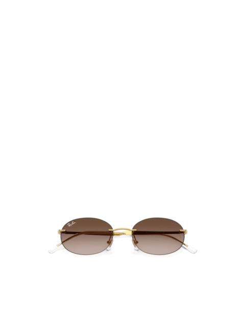 oval-frame sunglasses