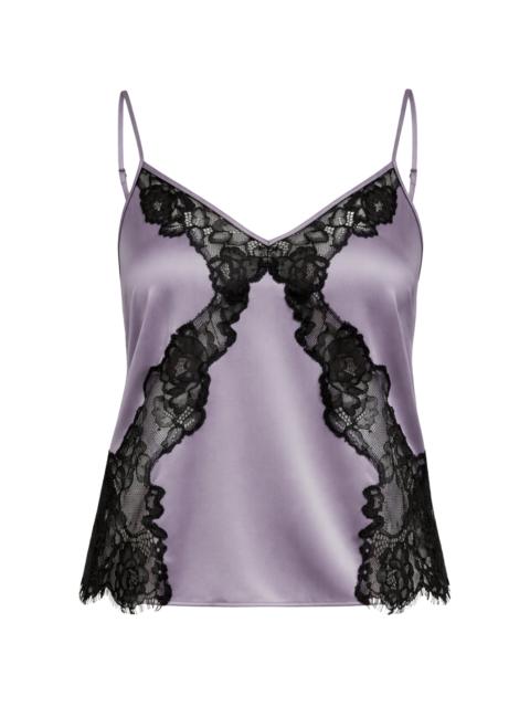 Juliette Silk-Lace Cami purple