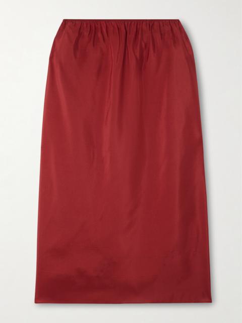 Silk-satin Midi Skirt