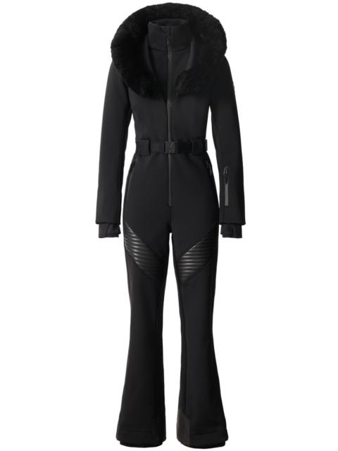 Mackage Elle Fur-trim Hood Bonded Fleece Shell ski Suit