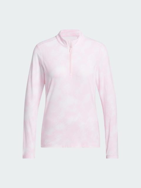 Ultimate365 Printed Quarter-Zip Mock Neck Top
