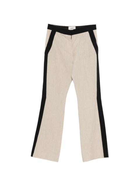 contrasting-trim trousers