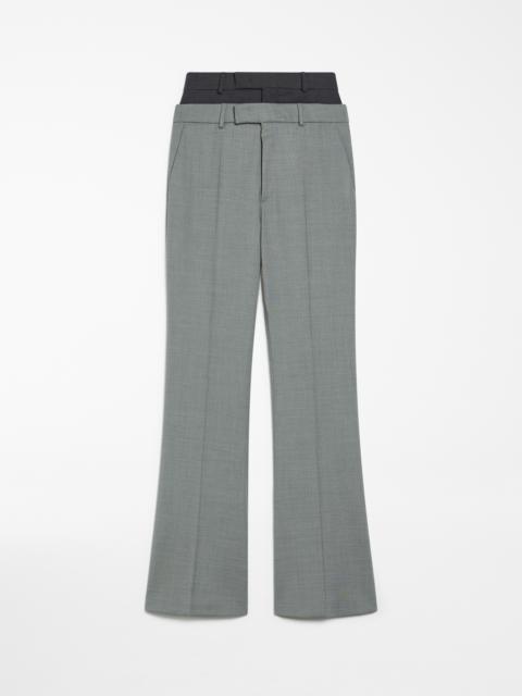 LINCE Flared trousers with a branded double belt