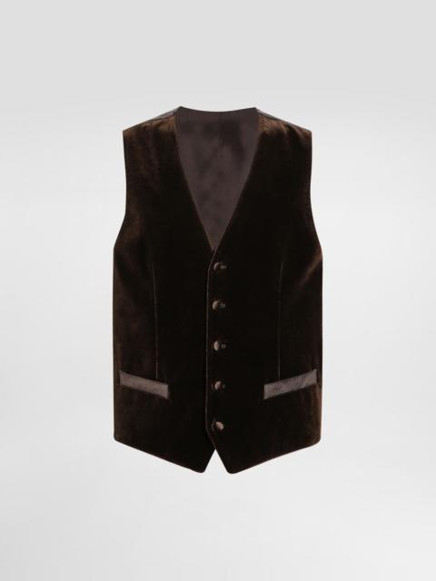 Smooth velvet vest