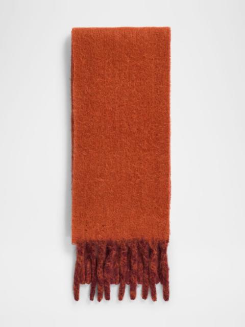 Men & apos;s Wool and Nylon Jacquard Logo Scarf