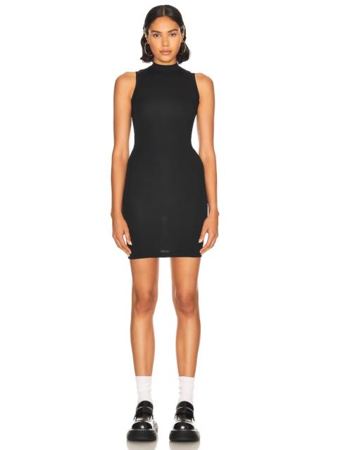 Jersey Mock Neck Mini Dress