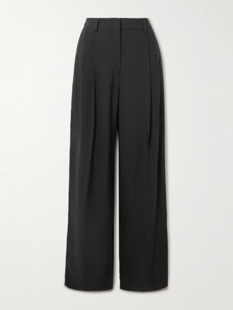 Pleated Woven Wide-leg Pants