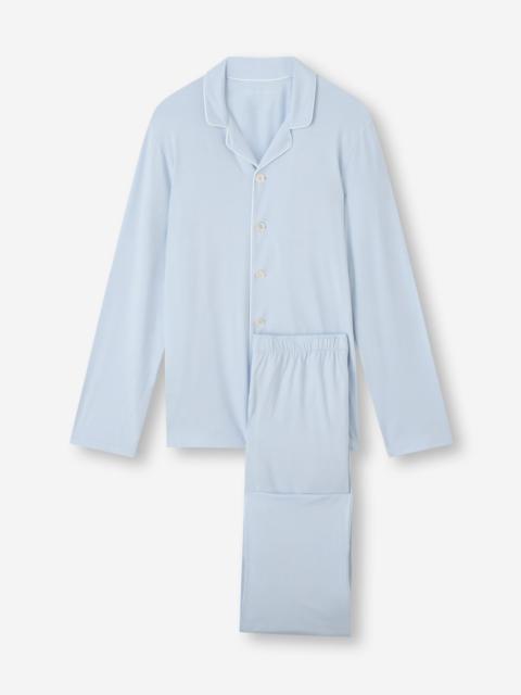 Men's Pajamas Basel Micro Modal Stretch Light Blue
