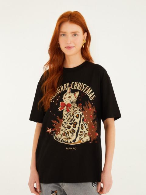 Black Meawrry Christmas Organic Cotton T-Shirt