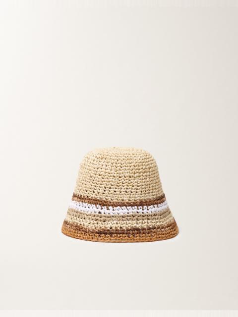 Crochet fisherman hat in raffia