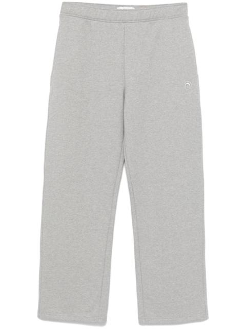 Moon-embroidery track pants