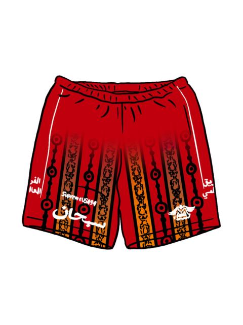 Supreme Arabic Logo Soccer Short Red