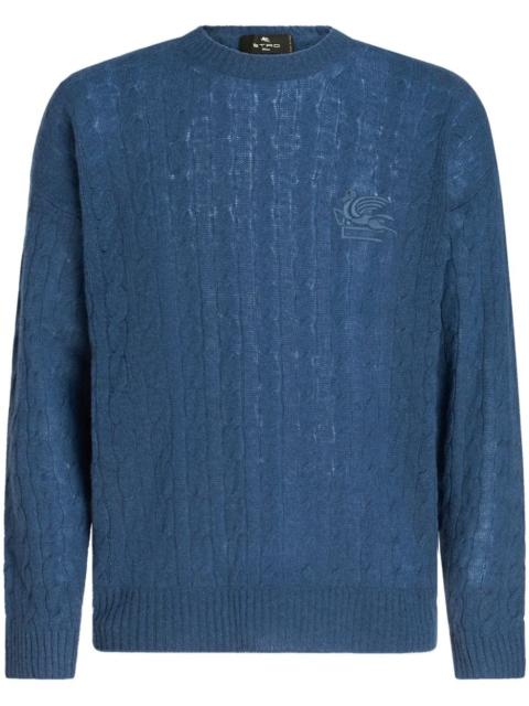 cable-knit cashmere jumper