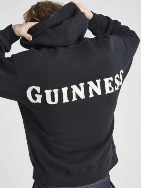 Unisex JW ANDERSON X GUINNESS HOODED SWEATSHIRT IN WASHED BLACK