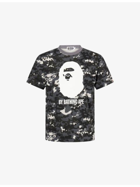Pixel Camo Graphic-Print Cotton T-Shirt