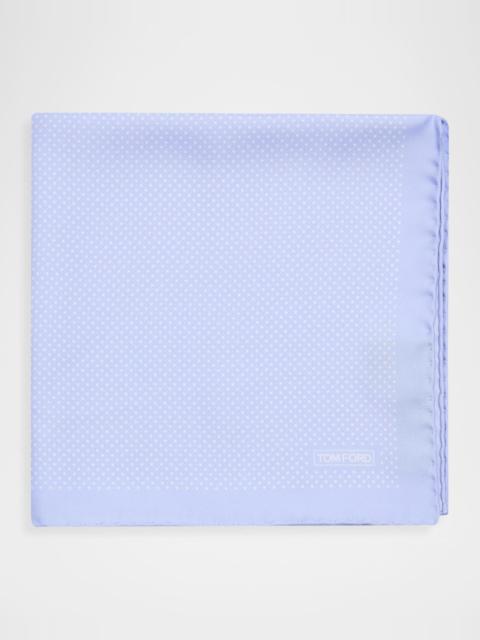 Men's Micro Polka Dot Silk Pocket Square