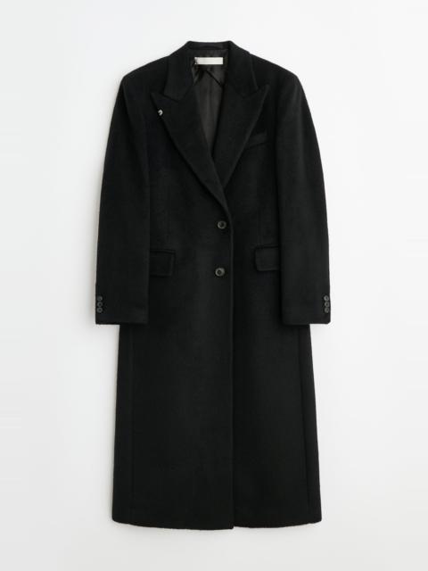 Manta Coat Black Hairy Wool