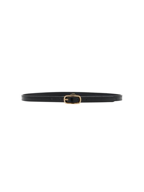 Slim Leather Belt black