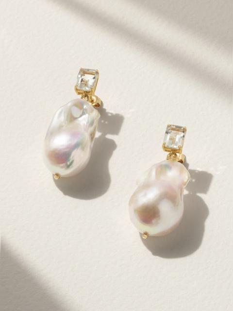 14-karat Gold, Pearl And Amethyst Earrings