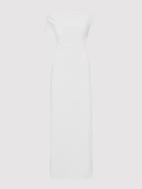 Asymmetric Off Shoulder Dress - Sliver