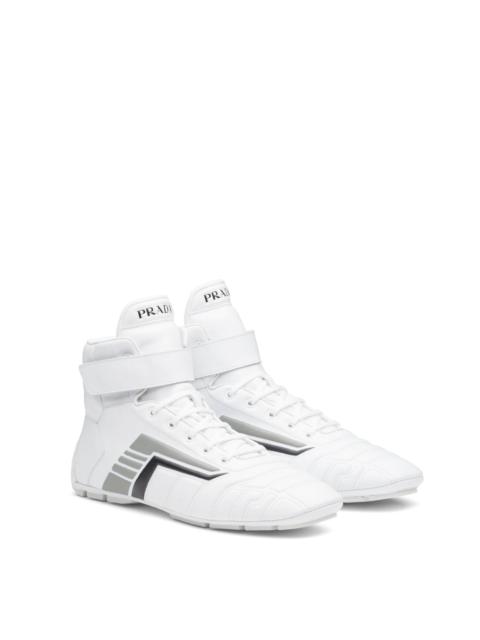 Prada Rev leather high-top sneakers