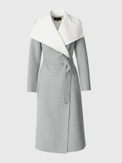 MAI Double-face wool wrap coat