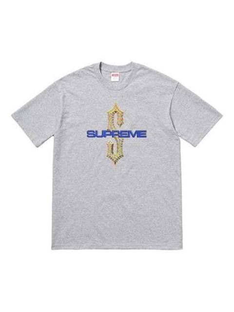 Supreme SS18 Diamonds Tee Heather Grey Diamond Printing Short Sleeve Unisex Gray SUP-SS18-0101