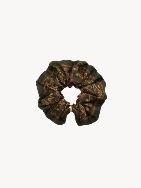 CASSANDRE SCRUNCHIE IN PAISLEY SILK TWILL