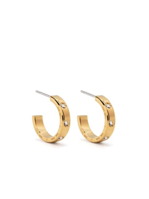 crystal-embellished hoop earrings