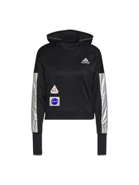 (WMNS) adidas Space Hoodie Running Sports Black GK6994