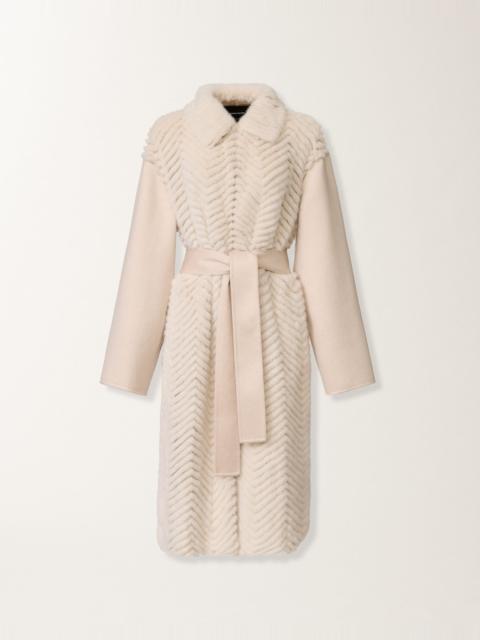 Mink chevron coat