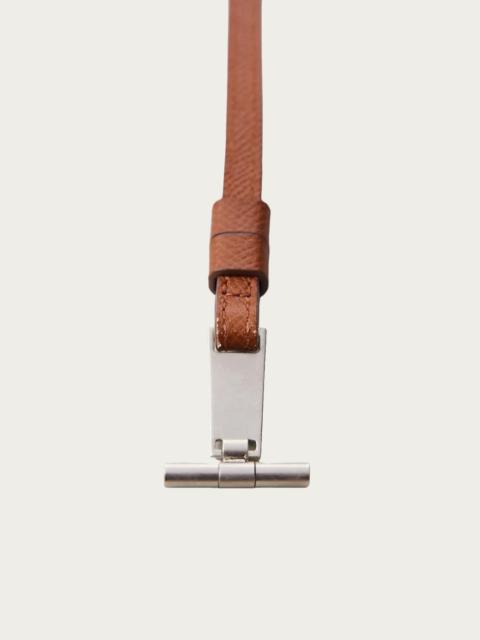 L. Days T-Bar & Leather Strap - Long - Brown
