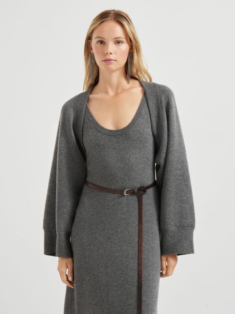 Cashmere double knit shrug