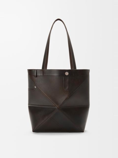 Panta medium Puzzle Fold tote in shiny calfskin