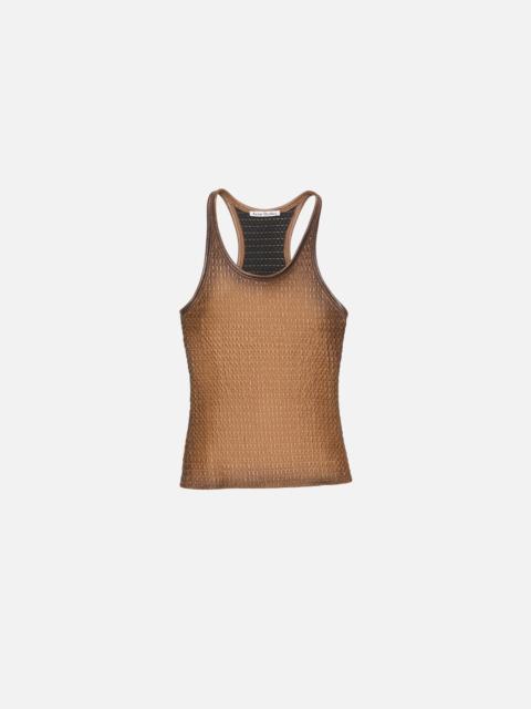 Leather tanktop - Brown sugar