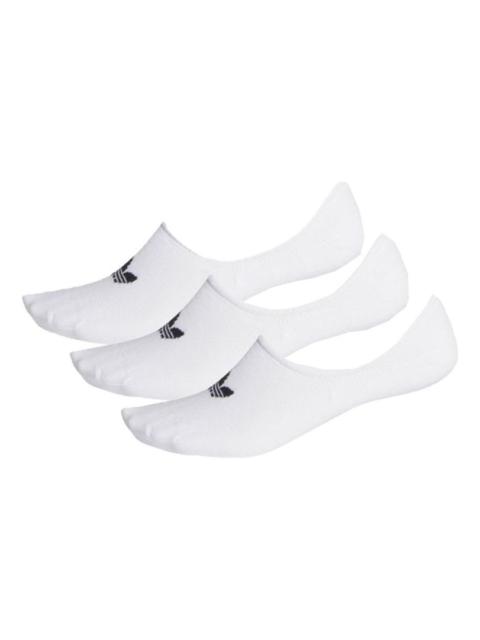 adidas originals Unisex Low Cut Logo Socks 3 Packs White FM0676
