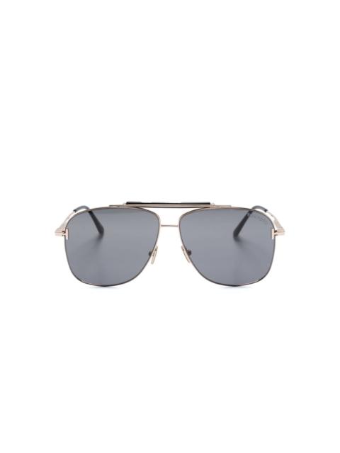 pilot-frame tinted sunglasses