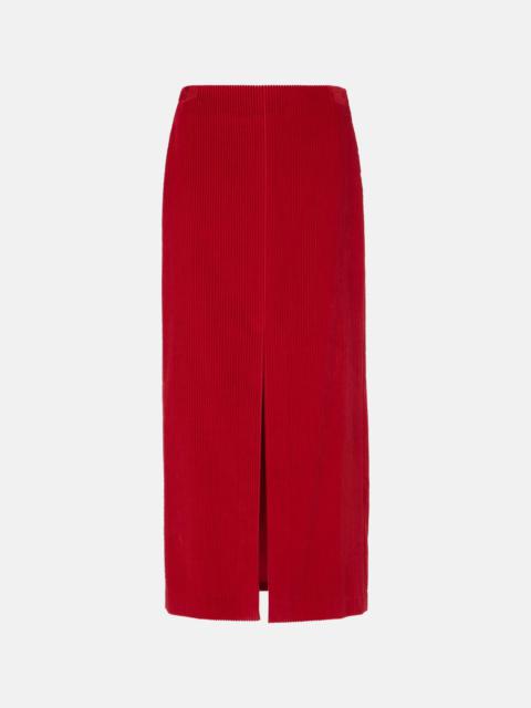 Cotton midi skirt
