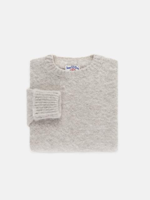 MADE-IN-SCOTLAND LIGHT GREY SHAGGY DOG SWEATER - CLASSIC FIT